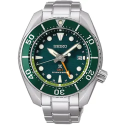 Seiko SFK003J1 Prospex Sea Herren-Taucheruhr Solar GMT Stahl/Grün