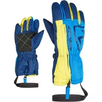 Ziener Leo Ski-Handschuhe/Wintersport | Langer Reißverschluss, Leash, Persian Blue,