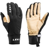 LEKI Nordic Race Premium Beige-Schwarz, Gore-Tex Fingerhandschuh, Größe 10.5 - Farbe Schwarz - Sand