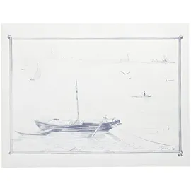 Papstar Tischsets, Papier 30 cm x 40 cm weiss „Ruderboot“,