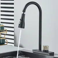 Küchenarmatur mit Brause Schwarz Wasserhahn Küche Mischbatterie Spültischarmatur