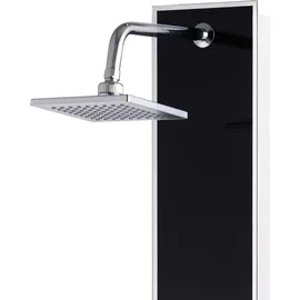 vidaXL Duschpaneel Glas 18×42,1×120 cm Schwarz