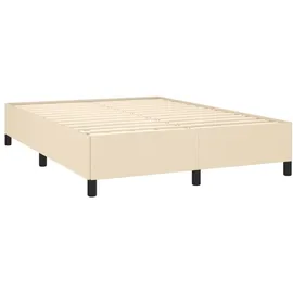 vidaXL Boxspringbett 140 x 200 cm Creme