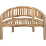 SAM Gartenbank Bananenbank Teak 120 cm 2 Sitzer Bananenbank BANANA