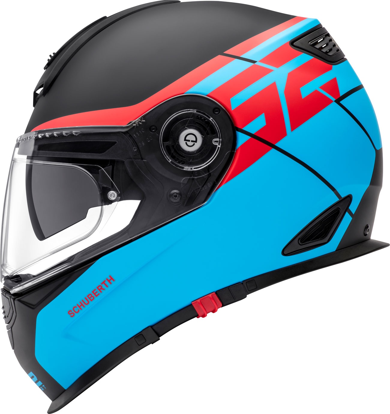 Schuberth S2 Sport Rush, casque intégral - Mat Noir/Bleu/Rouge - S (55)