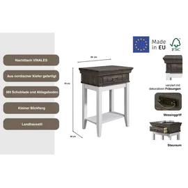 otto home Vinales Konsolentisch 58 x 76 x 39 cm grau