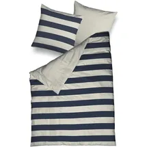 Traumschlaf Amrum Gestreift Blau 135 x 200 cm + 80 x 80 cm