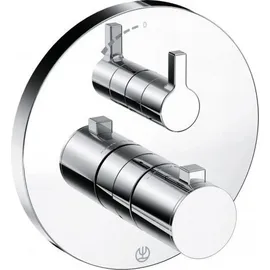 Kludi PUSH Unterputz-Armatur, mit Drucktaste für Ansteuerung, von zwei Verbrauchern, chrom,