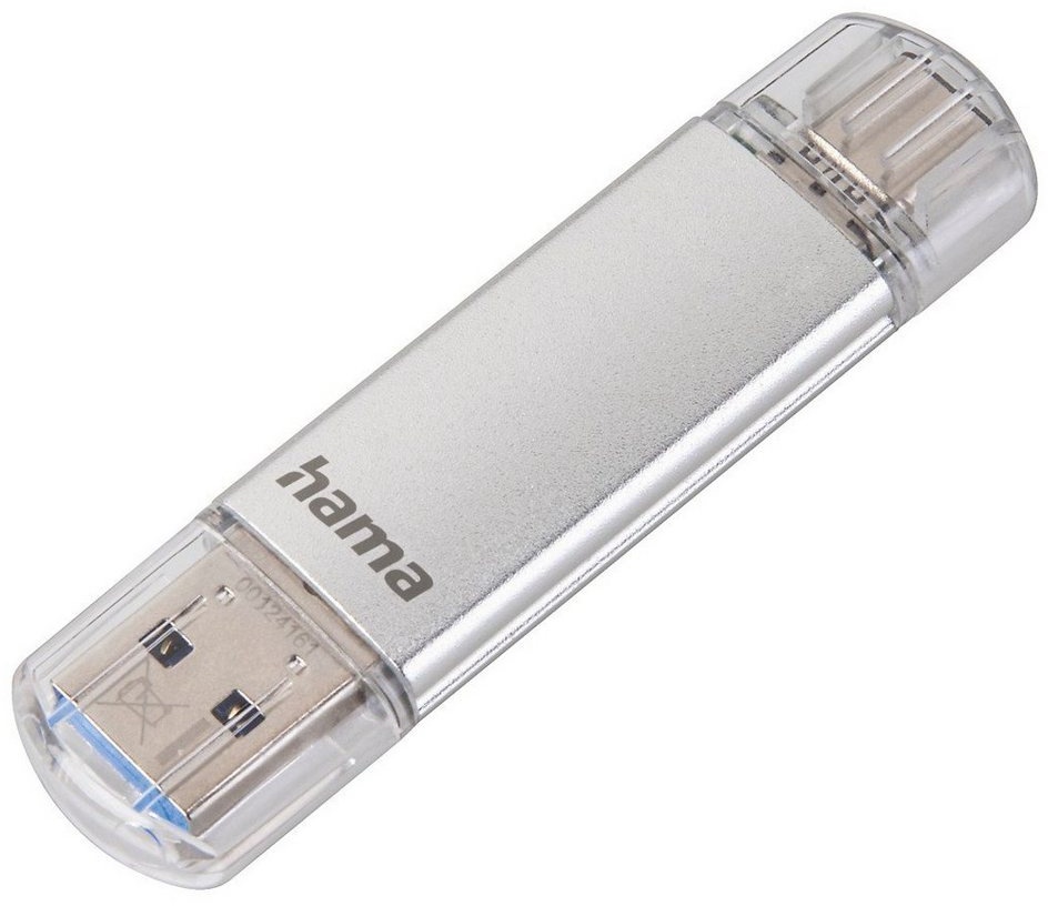 Hama USB-Stick "C-Laeta", Type-C USB 3.1/USB 3.0, 16GB, 40 MB/s, Silber USB-Stick (Lesegeschwindigkeit 40 MB/s) silberfarben