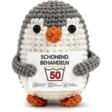 REMYSONSHI Geschenke zum 50 Geburtstag Mann Frau, 50. Geburtstag Frau Mann, Geburtstagsgeschenk für Frauen Mama Papa Bruder Freund, Anti Stress Handgemachte Pinguin Kollegen