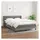 vidaXL Boxspringbett mit Matratze Dunkelgrau 140x200 cm Stoff