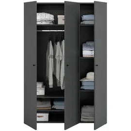 Livetastic Drehtürenschrank DARWIN 120 x 176 x 51 cm Anthrazit
