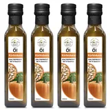 4x500 ml Kürbiskernöl Health Seed® - Ungefiltert Kaltgepresst Glasflasche
