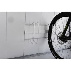 BIOHORT Fahrradständer, Metall, silberfarben