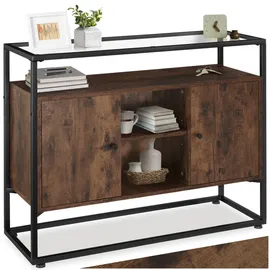Tectake Sideboard Oldham 100 x 38 x 80,5 cm Braun