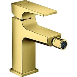 hansgrohe Metropol Bidet-Einhebelmischer 32520990 Ausladung 129 mm, Push-Open Ablaufgarnitur, polished gold optic