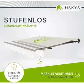 Juskys Gelenkarmmarkise 400 x 300 cm beige