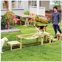 PawHut Agility-Hürde 4er-Set Hundetraining beige