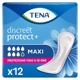 Tena Discreet - Maxi-Damenbinden, Es, Blau, 12 Stück