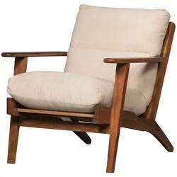 Sessel Houston aus Boucle-Stoff, Natur