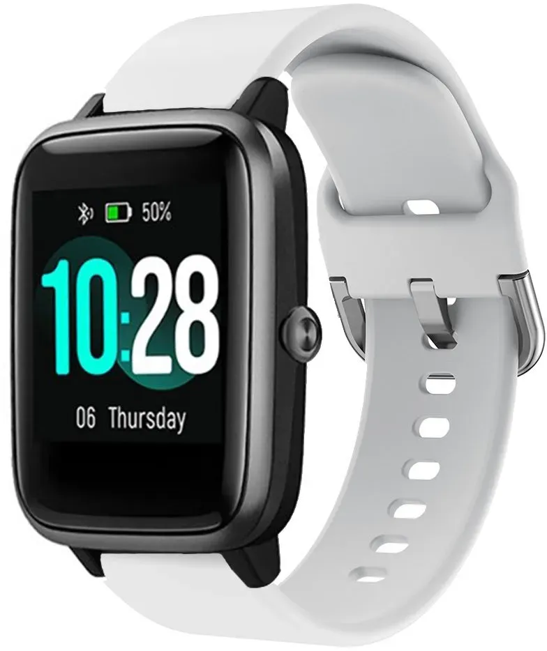 Strap-it ID205L Armband Silikon für ID205L - Weiß - Schnallenverschluss