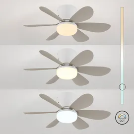 GLOBO Deckenventilator 51 cm Weiß/Khaki