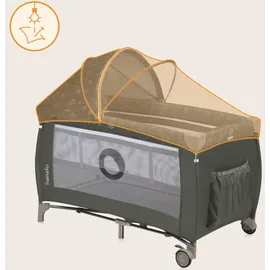 lionelo Sven Plus 4 in 1 Baby Bett Baby ab Geburt bis 15 kg Wickelauflage luftige Seitenwände mit Seiteneingang Tragetasche zusammenklappbar