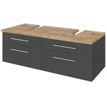 Held Waschtischunterschrank 120 x 41 x 47 cm Schwarz
