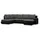 mebligo Eckcouch Textil 3-Sitzer Dunkelgrau