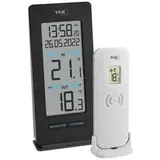 TFA Dostmann Funk-Thermometer digital Schwarz 30.3072.01-ISO