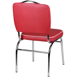 Wohnling Esszimmerstuhl WL1.715 Kunstleder rot/weiß