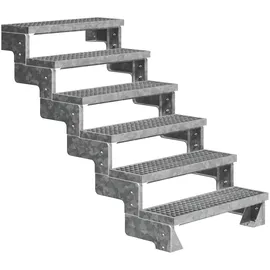 DOLLE Außentreppe Gardentop 108-132 cm Holz/Stahl