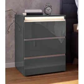 INOSIGN Kommode "Mailand", grau (anthrazit hochglanz), B:50cm H:66cm T:40cm, Sideboards, Kommode, Höhe 66 cm