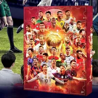 Weihnachts-Adventskalender 2024: Fußball-WM-Blindbox, idealer 24-Tage-Weihnachts-Adventskalender – Überraschungsgeschenk für Mädchen, Jungen und