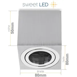 Sweet Led 5W eckig Aluminium silber