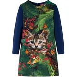 vidaXL Kinderkleid mit Langen Ärmeln Marineblau 116