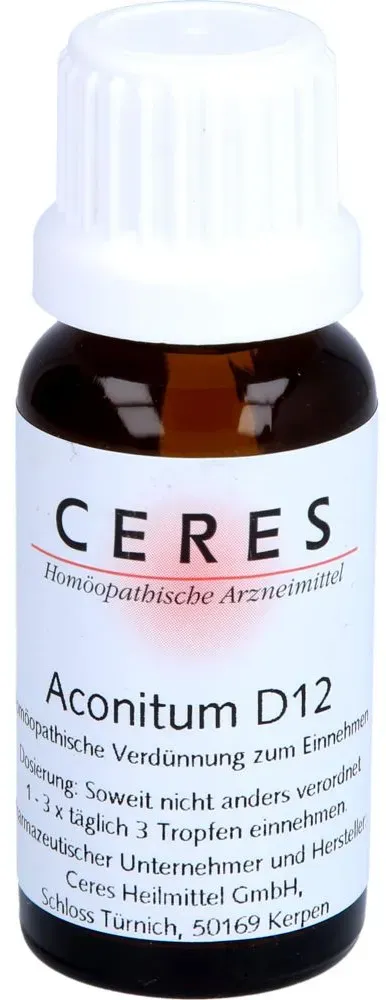 CERES Aconitum D 12 Dilution 20 ml