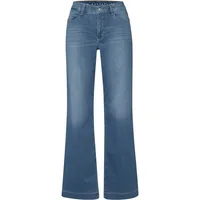 MAC Dream Wide Leg Jeans in mittelblauer Waschung-D40 /