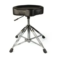 Fame D9006 Drumhocker, Profi Sattel-Design, Kunstlederbezug, Hydraulische Höhenverstellung 47-66cm,