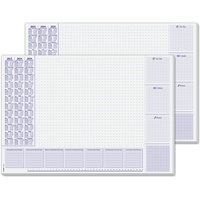 SIGEL HO355/2 Papier-Schreibtischunterlage, ca. DIN A2, mit 3-Jahres-Kalender und Wochenplan 2023 - 2025, 30 Blatt - 2er Pack - in nachhaltiger Verpackung