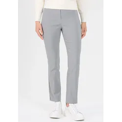 Stretch-Hose STEHMANN "INA", Damen, Gr. 44, N-Gr, silber, Web, Obermaterial: 72% Viskose, 25% Polyamid, 3% Elasthan, unifarben, casual, figurbetont knöchellang, Hosen, mit Stretch