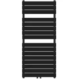 luxebath Badheizkörper Steam 600x1200 mm Schwarz Matt Mittelanschluss 50 mm