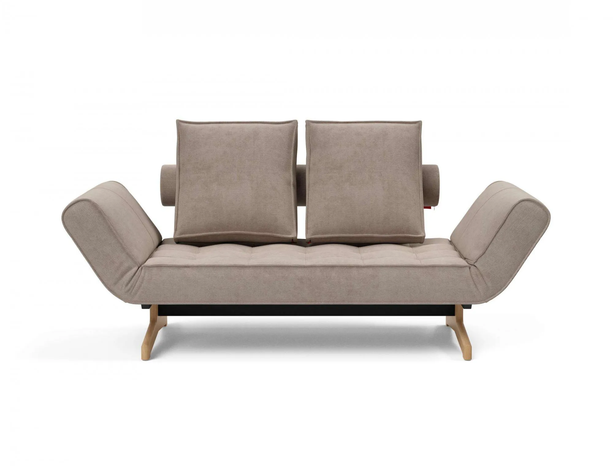 3-Sitzer INNOVATION LIVING TM "Ghia Schlafsofa" Sofas Gr. B/H/T: 178cm x 83cm x 93cm, Füsse: Massivholz, beige eine große Liegefläche mit geringer Stellfläche, beidseitig abklappbar