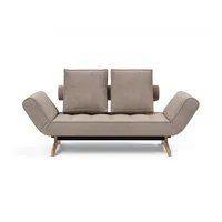 3-Sitzer INNOVATION LIVING TM "Ghia Schlafsofa" Sofas Gr. B/H/T: 178cm x 83cm x 93cm, Füsse: Massivholz, beige eine große Liegefläche mit geringer Stellfläche, beidseitig abklappbar