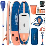 Devoko Stand Up Paddling Board Aufblasbar, mit Universal Kamerahalterung und Sitz. SUP Board Set mit 2-in-1-Sup Paddel. Standup Paddle Boards 320 × 80cm, Geeignet zum Anfänger, Sitzen, Stehen, Liegen