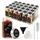 CLP Gewürzgläser eckig 24er Set (120ml), Gewürzstreuer klein mit Streueinsätzen und Etiketten, inkl. Trichter und Reinigungsbürste Farbe Silber Material Edelstahl