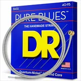 DR Strings Pure Blues PBVW-40 – E-Bass Saiten, 4-Saiter Set, Quantum Nickel, Rundkern, Extra Light 40-95