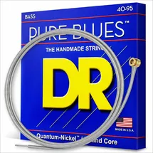 DR Strings Pure Blues PBVW-40 – E-Bass Saiten, 4-Saiter Set, Quantum Nickel, Rundkern, Extra Light 40-95