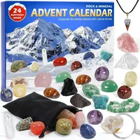 Adventskalender 2025 Kinder & Teenager mit Heilsteinen & Edelsteinen, 24 Türchen, Armband & Kristallkette, Weihnachtsgeschenk für Mädchen & Jungs