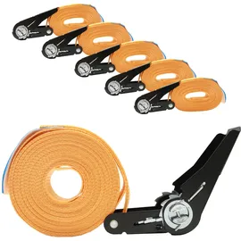 Baumarktplus Spanngurt mit Ratsche 6 m 800 kg orange